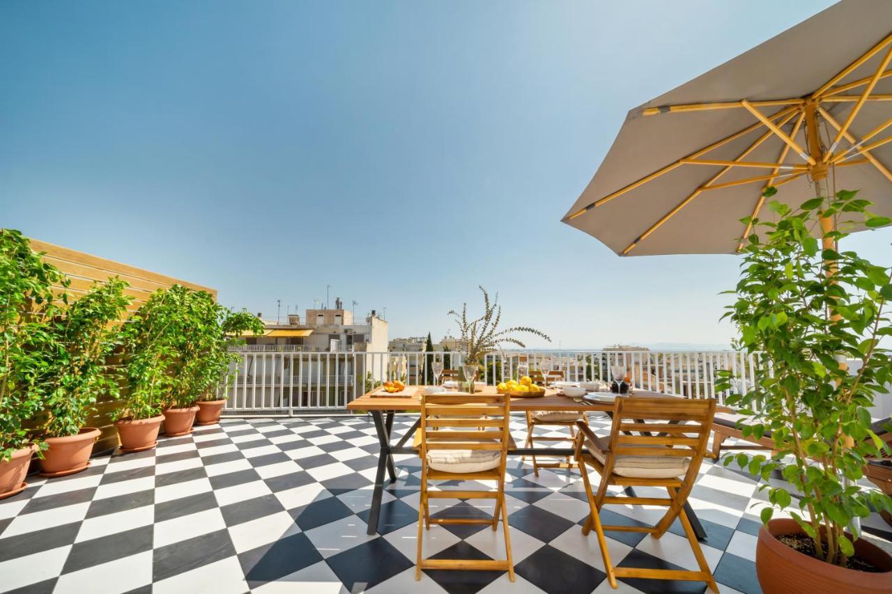 אתונה Luxurious Apartment With Big Sea View Terrace - Central Location מראה חיצוני תמונה